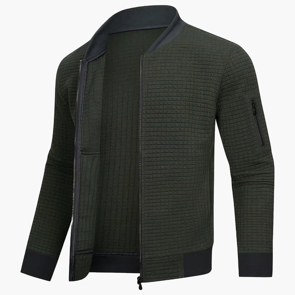 Men's Modern Minimalist Bomber Jacket – Stylish Everyday Outerwear
