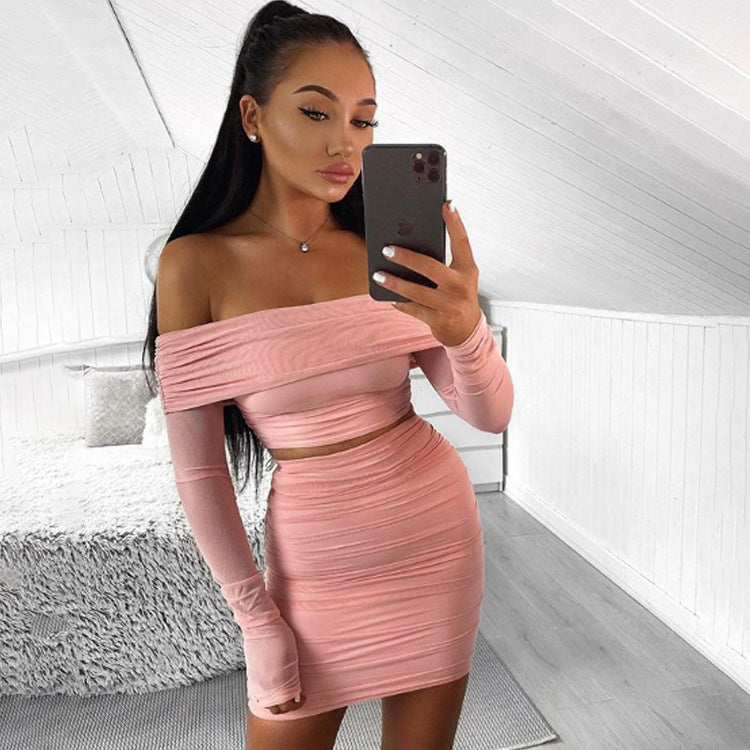 Jessie – Sexy Pleated One Shoulder Skirt