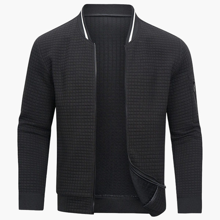 Men's Modern Minimalist Bomber Jacket – Stylish Everyday Outerwear