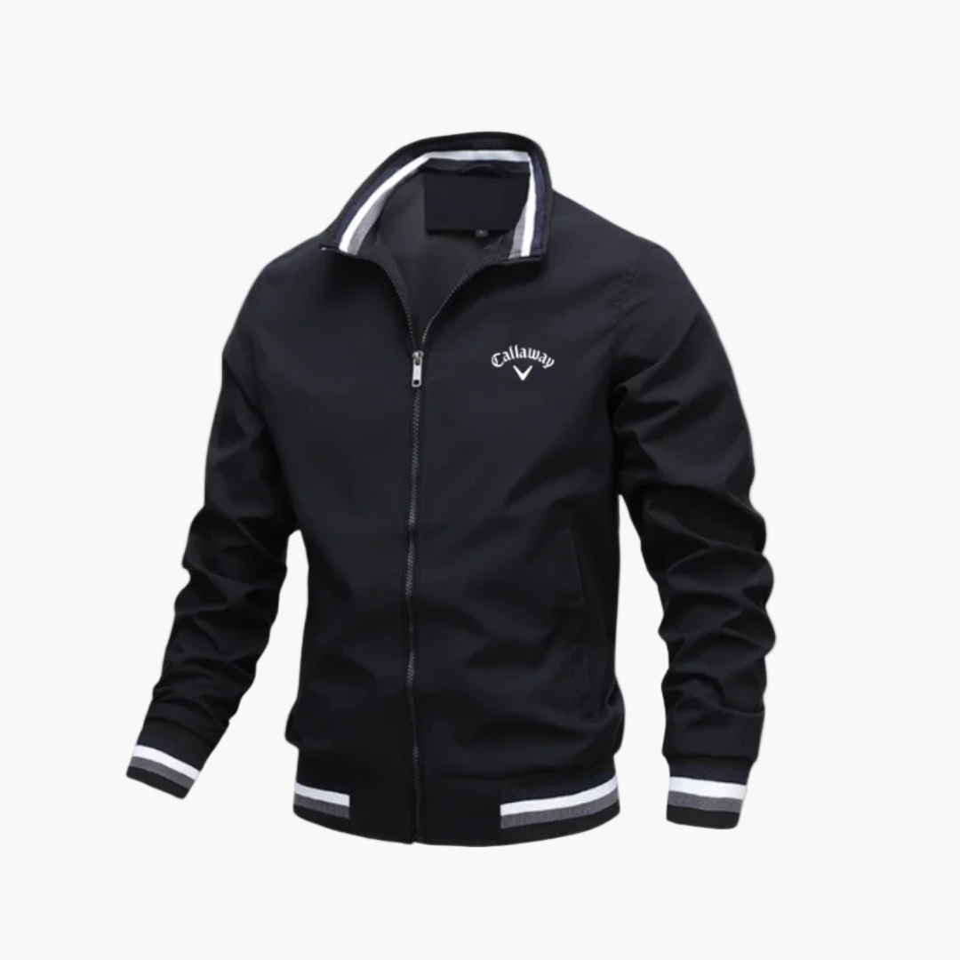 Men's Lightweight Golf Windbreaker Jacket – Athletic Fit Water-Resistant Zip-Up for Golf & Outdoor Activities