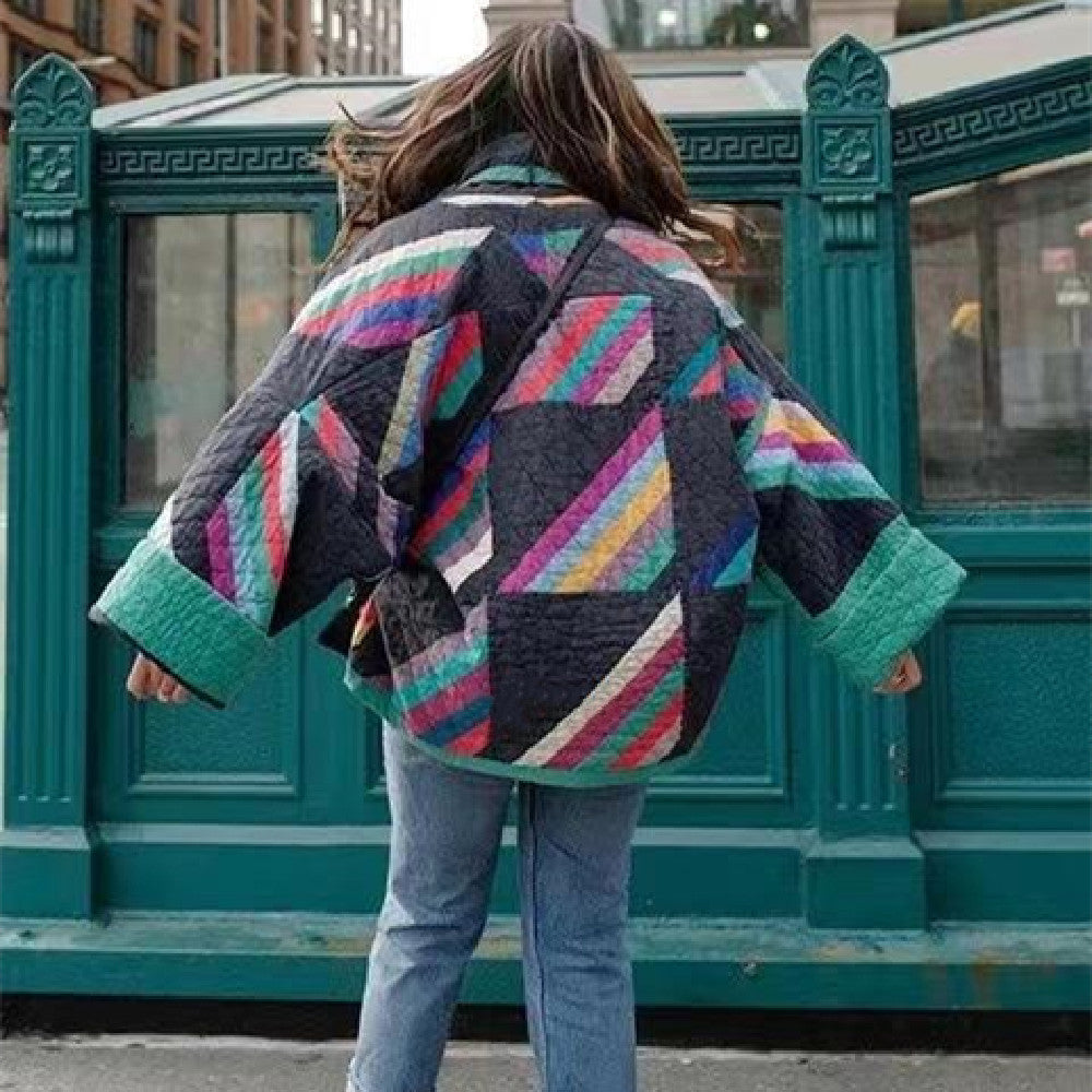 Grace – Women's Winter Vintage Printed Loose Floral Cotton Coat Jacket