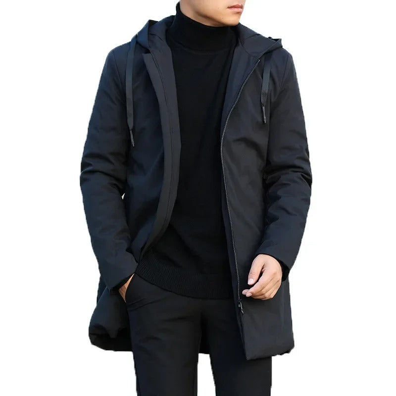 Men's Sporty Winter Padded Waterproof Hooded Jacket – Windproof Casual Outerwear