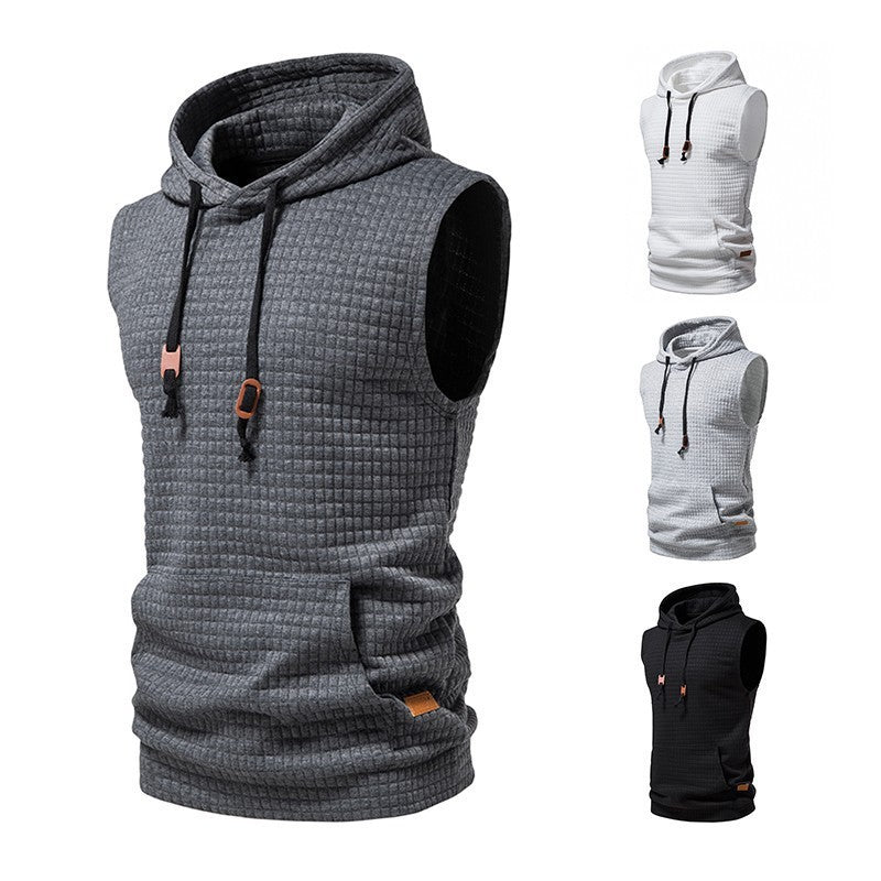 Jeffrey – Men's Sleeveless Knitted Hoodie