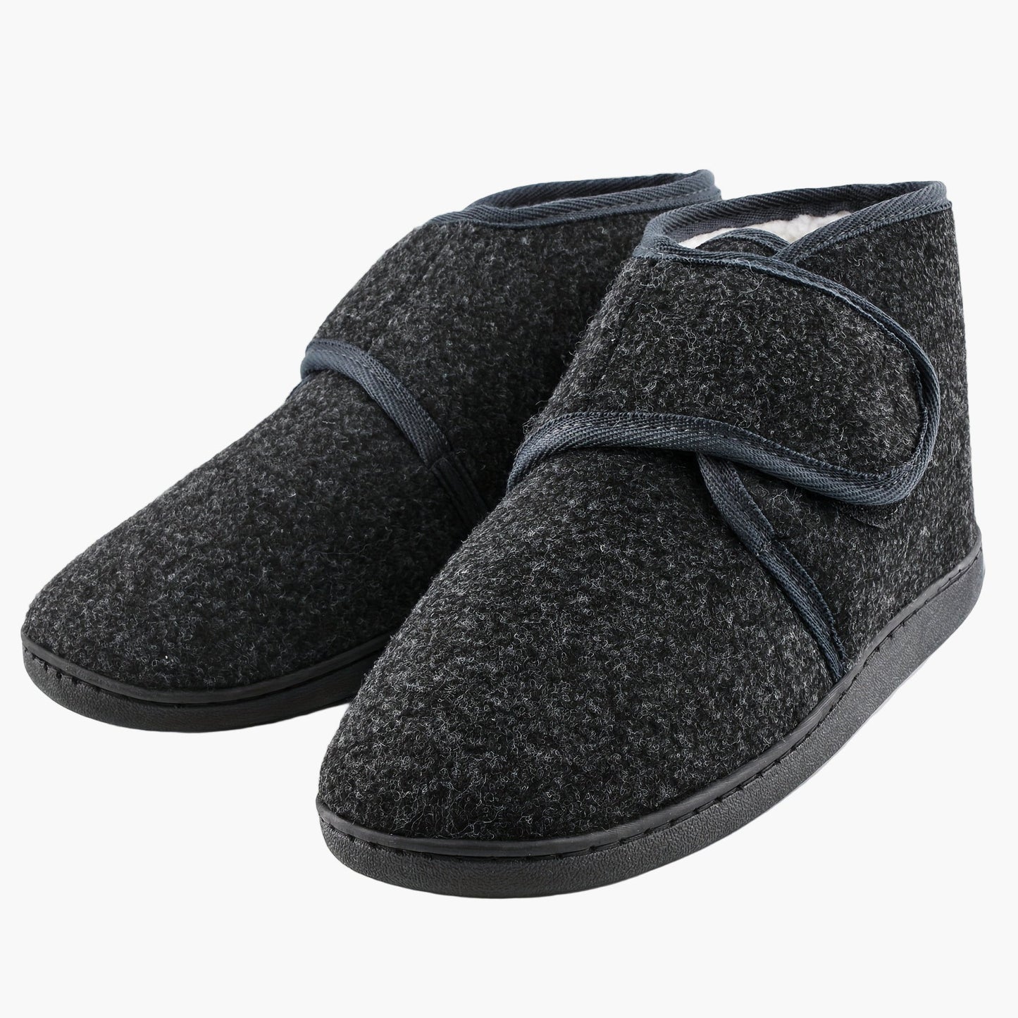 Men's High-Top Comfort Slippers with Adjustable Strap for Everyday Wear