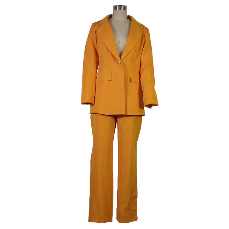 Emily – Stylish Casual Suit with Straight-Leg Pants