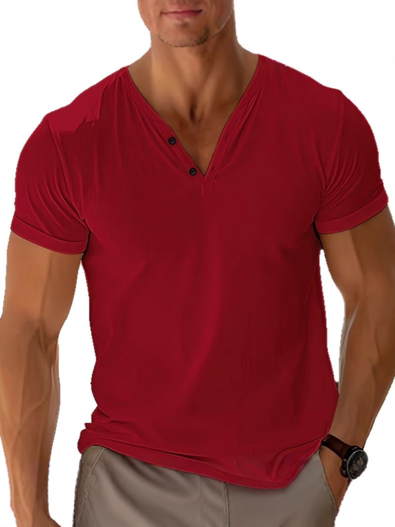 Gabriel – Men's Casual Solid Color Short Sleeve T-Shirt