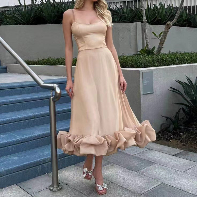 Sharon – Three-Dimensional Flower A-Line Skirt