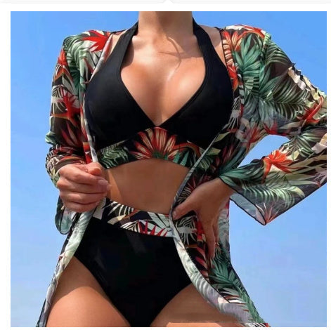 Marion – Three-Piece Printed Swimsuit