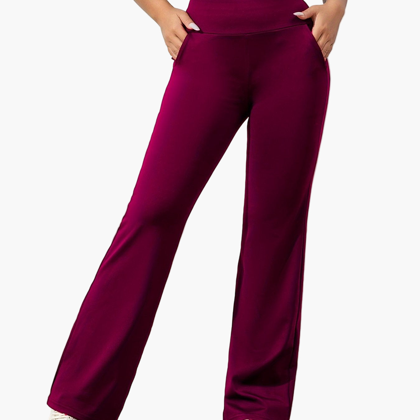Women's Yoga Flared Pants with Pockets – Stylish High Waist Activewear for Workout & Leisure