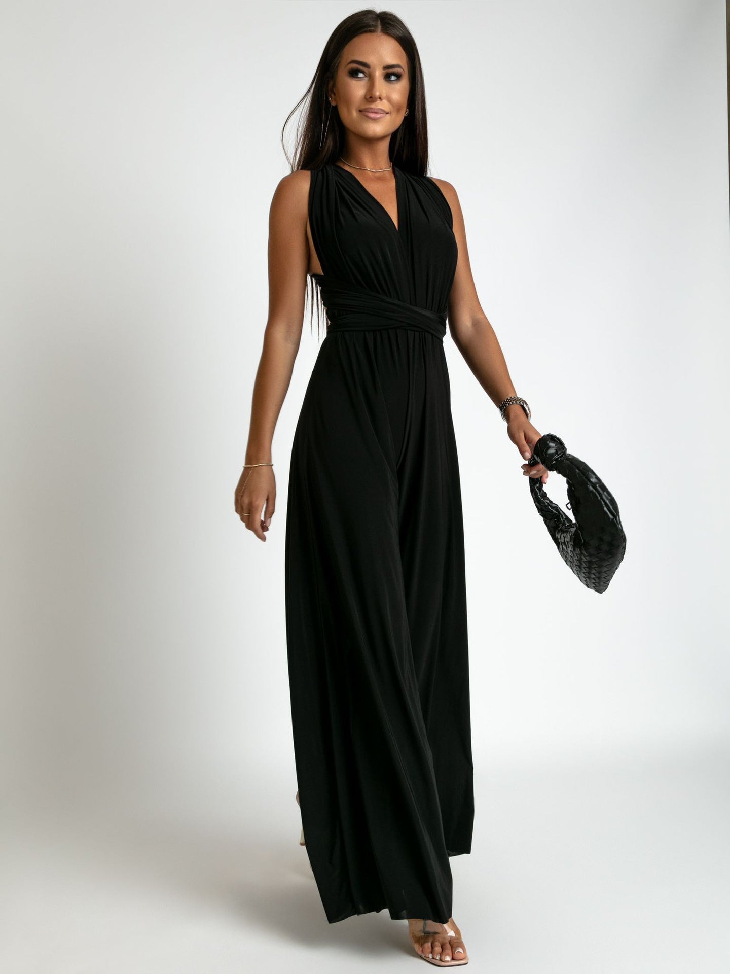 Women's Elegant Wide Leg Sleeveless Jumpsuit for Casual & Formal Occasions