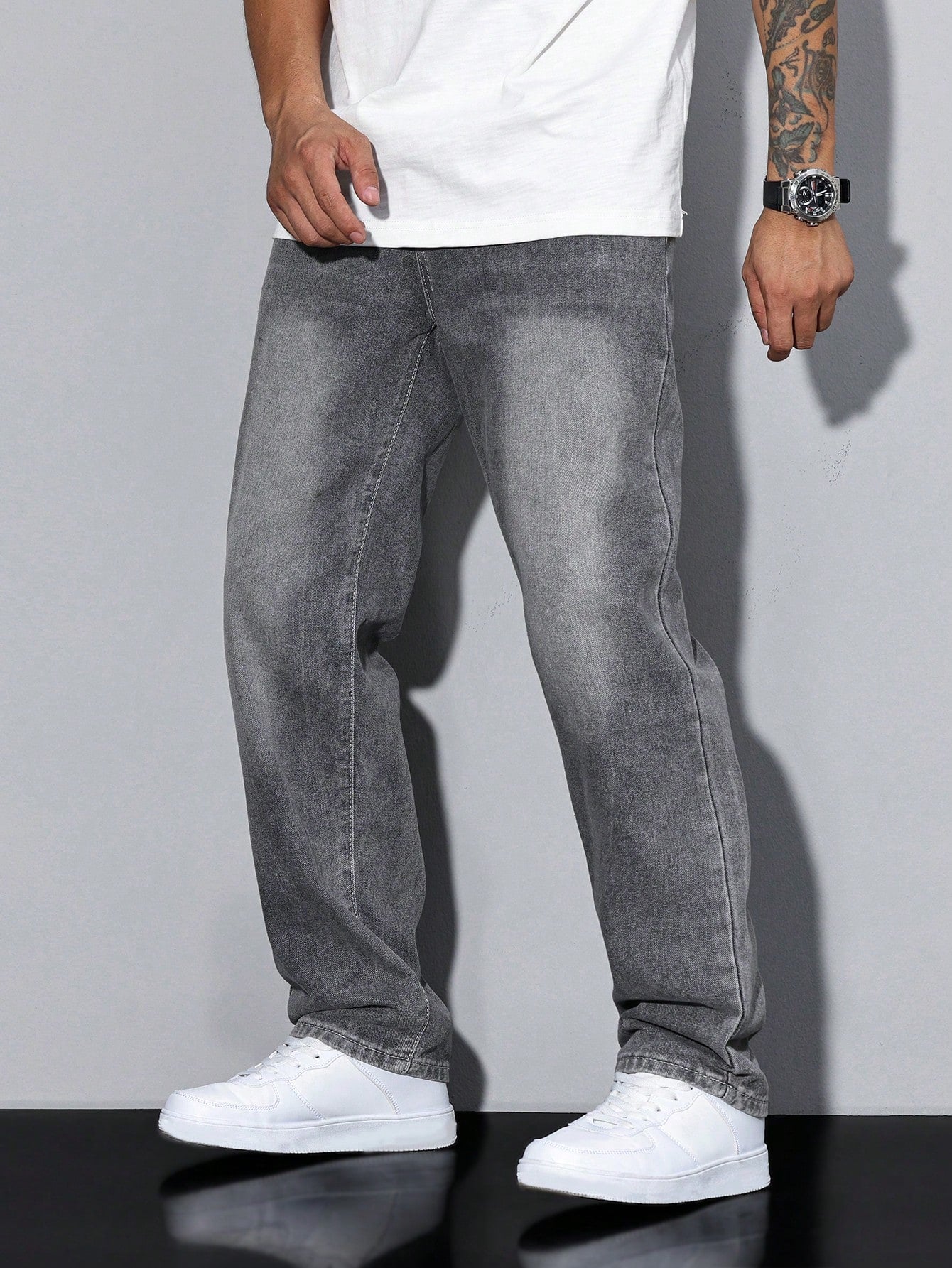 Men's Casual Loose Fit Straight Leg Jeans – Everyday Versatile Style
