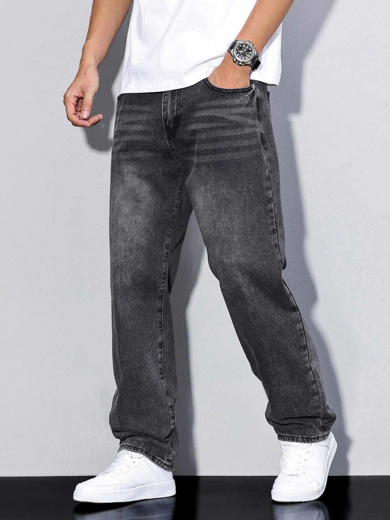Men's Casual Loose Fit Straight Leg Jeans – Everyday Versatile Style