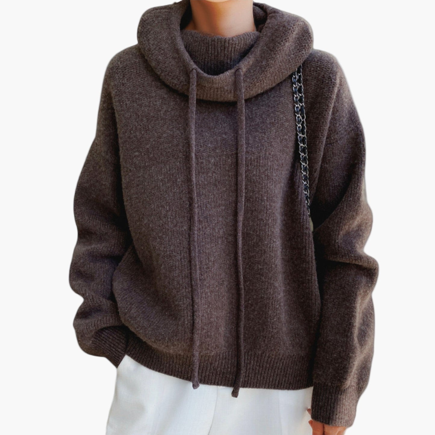 Women's Cozy Knit Hoodie Pullover Sweatshirt Casual Style