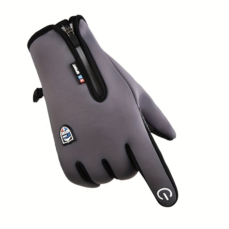 Men's and Women's Winter Outdoor Waterproof Touchscreen Gloves for Sports and Commuting