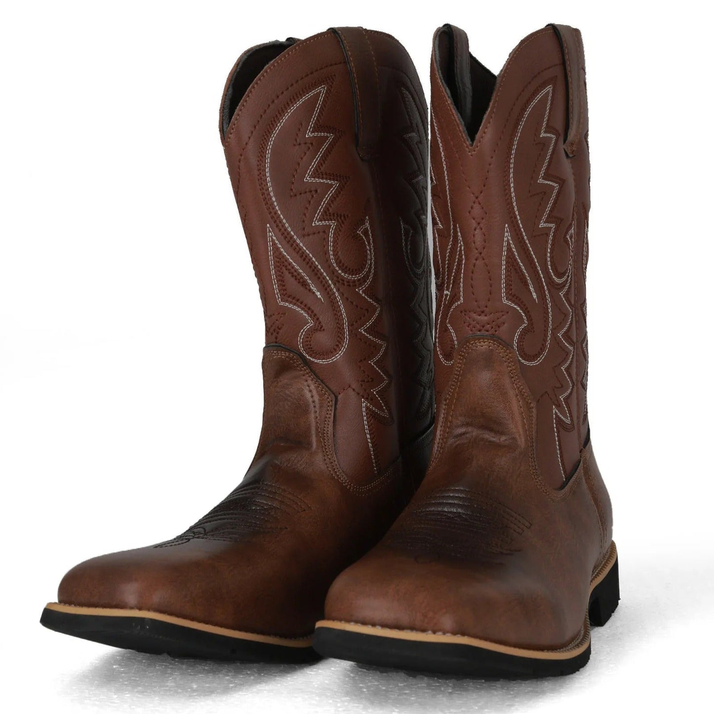Men's Western Cowboy Boots – Classic Mid-Calf Slip-On for Ranch and Everyday Wear