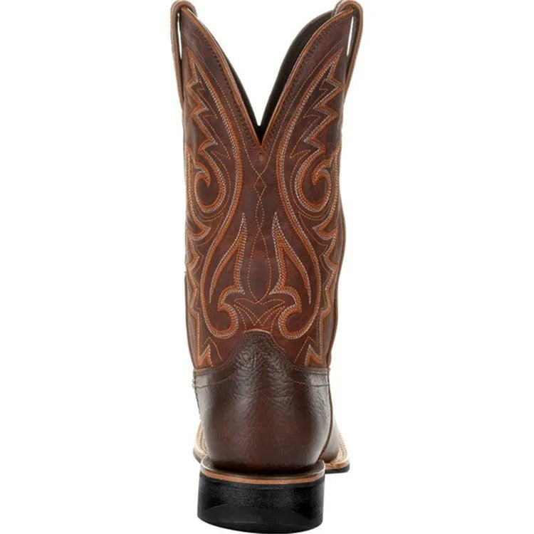 Men's Western Cowboy Boots – Classic Mid-Calf Slip-On for Ranch and Everyday Wear