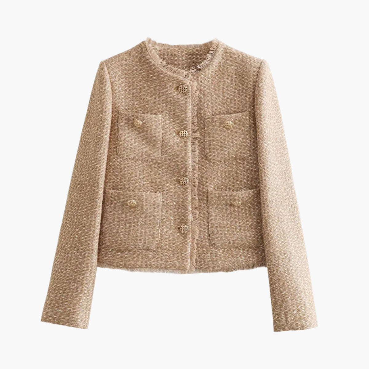 Women's Tweed Slim Fit Classic Everyday Jacket – Modern Feminine Style