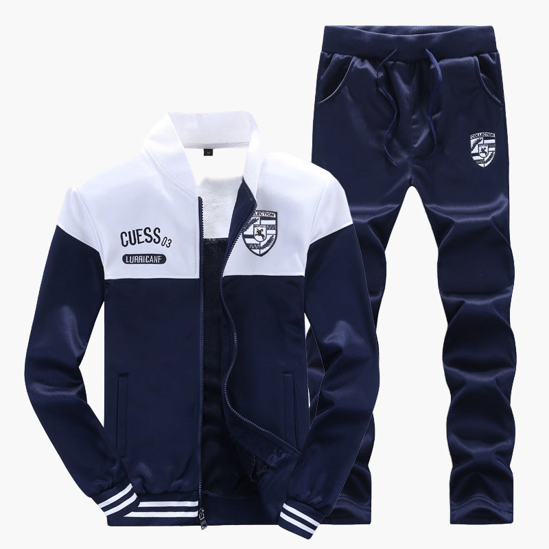 Men's Athletic Baseball Style Tracksuit Set – Sporty Training and Casual Outfit