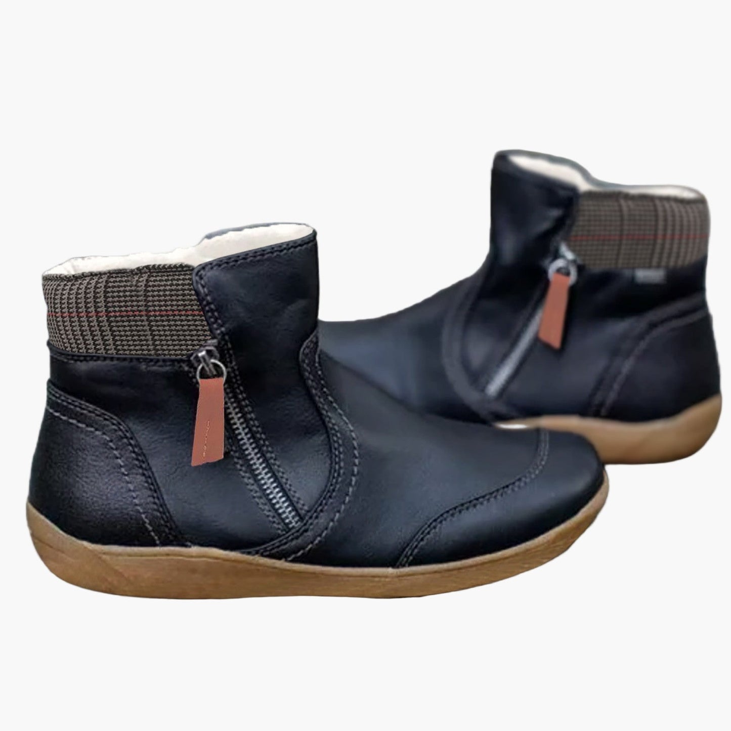 Women's Orthopedic Casual Ankle Boots with Zipper for Comfort and Support