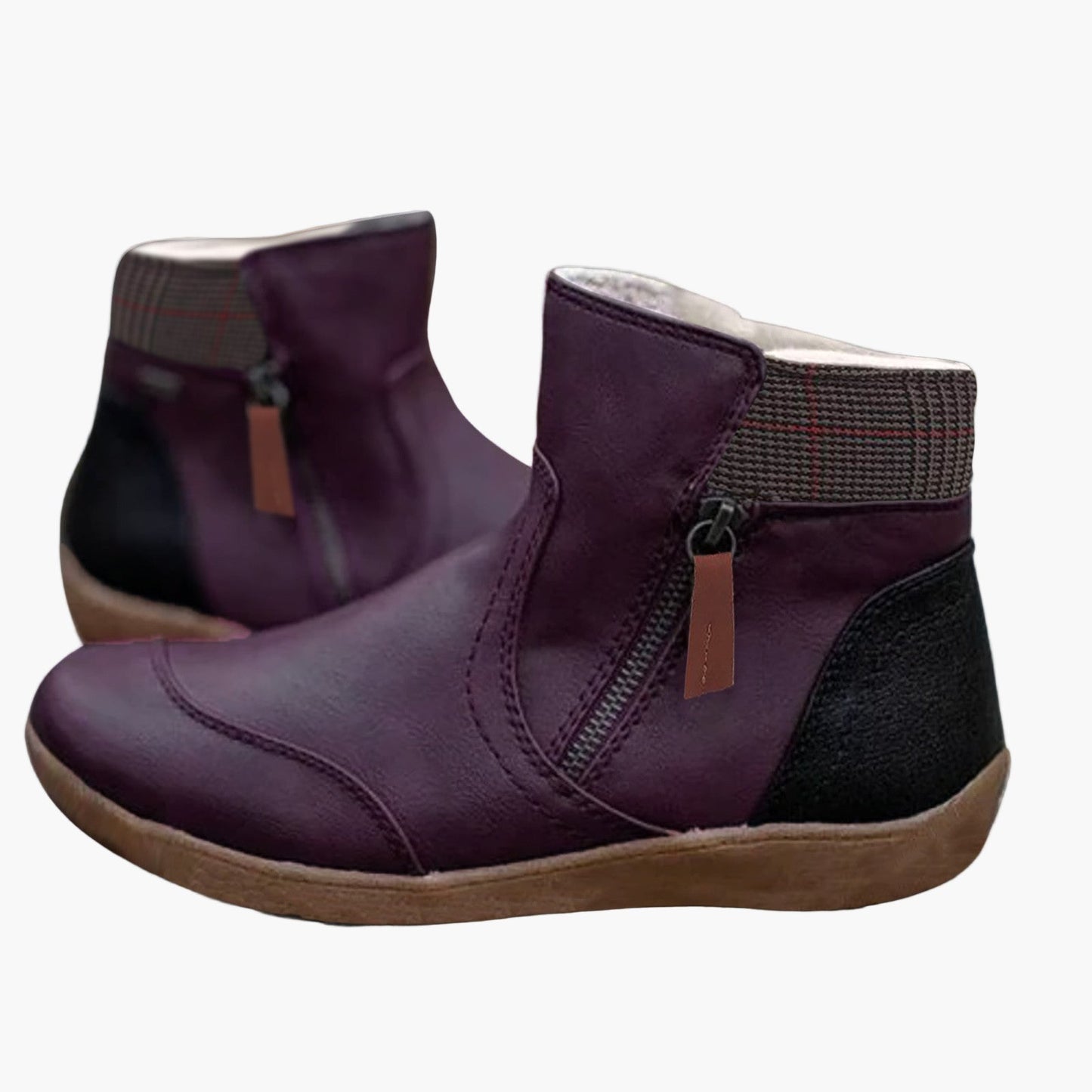 Women's Orthopedic Casual Ankle Boots with Zipper for Comfort and Support