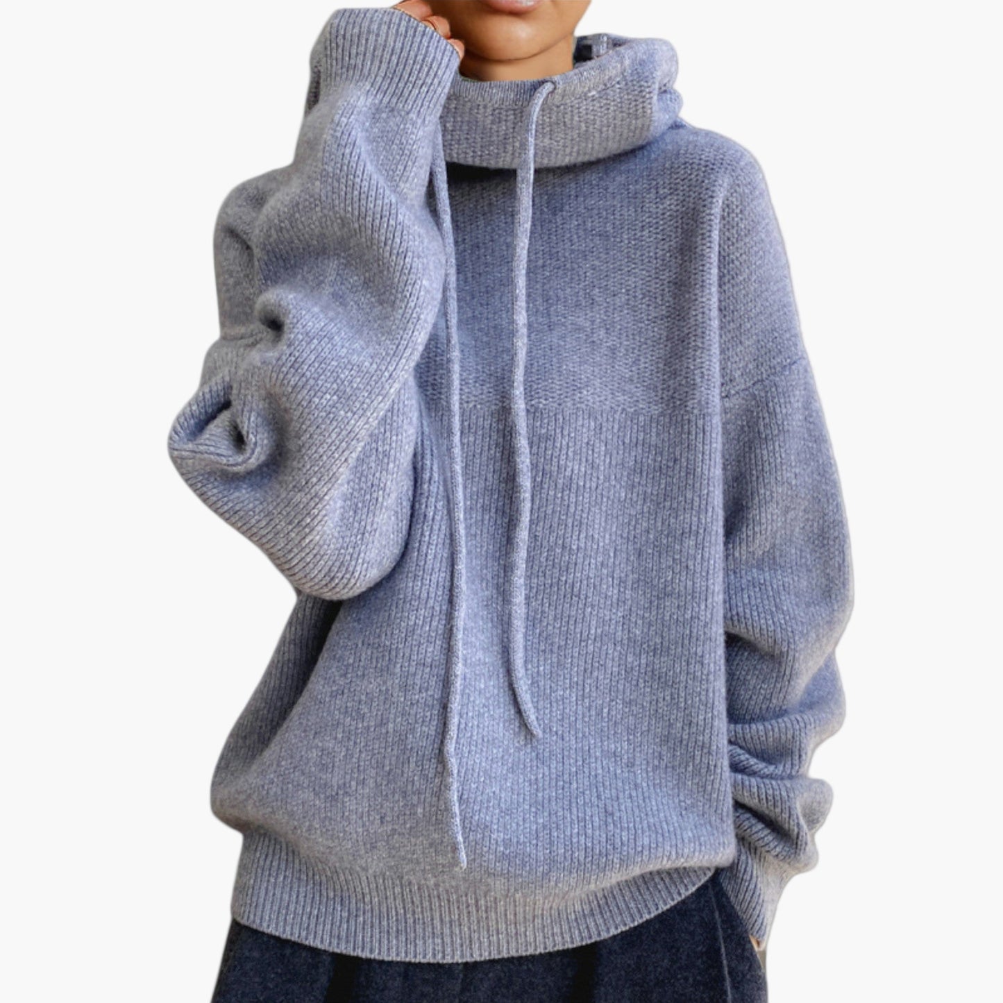 Women's Cozy Knit Hoodie Pullover Sweatshirt Casual Style