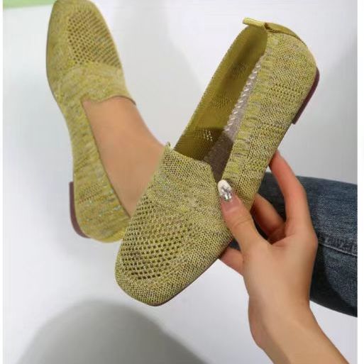 Christine – Square Toe Flat Bottom Casual Shoes