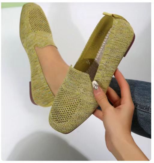 Christine – Square Toe Flat Bottom Casual Shoes