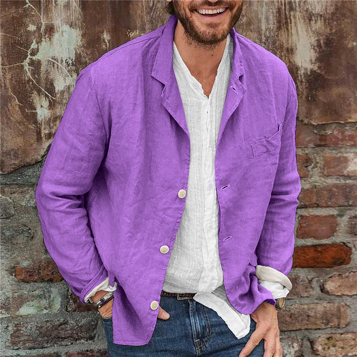 Anna – Casual Cotton and Linen Loose Suit Jacket