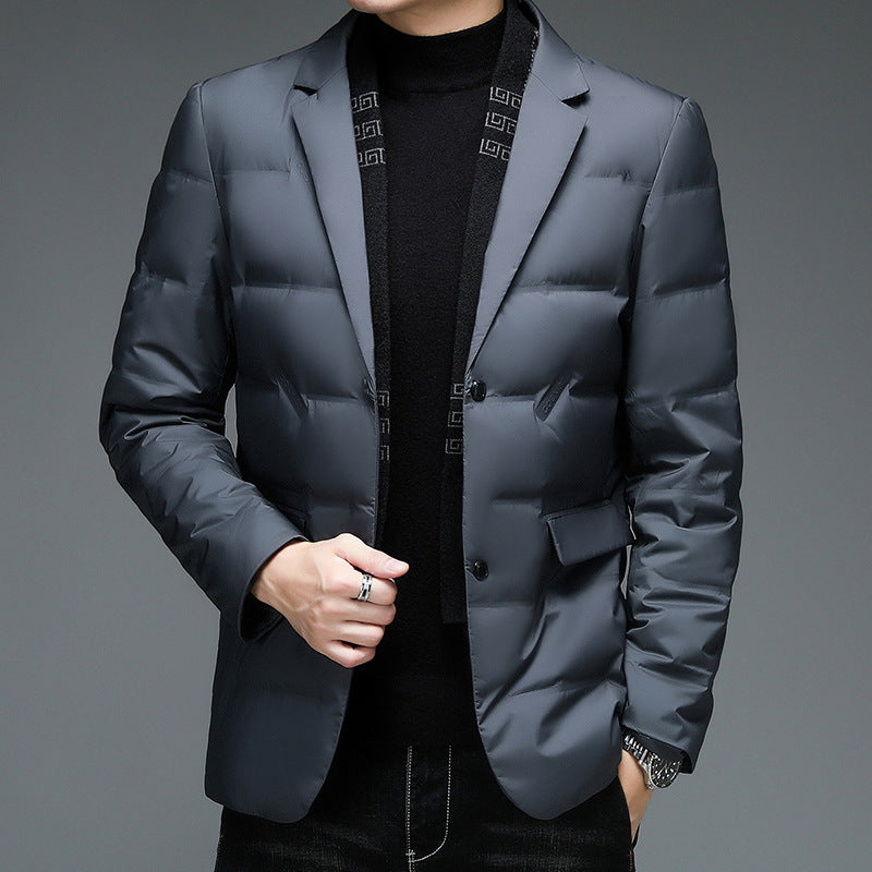 Glenn – Casual Down Jacket with Detachable Scarf Collar