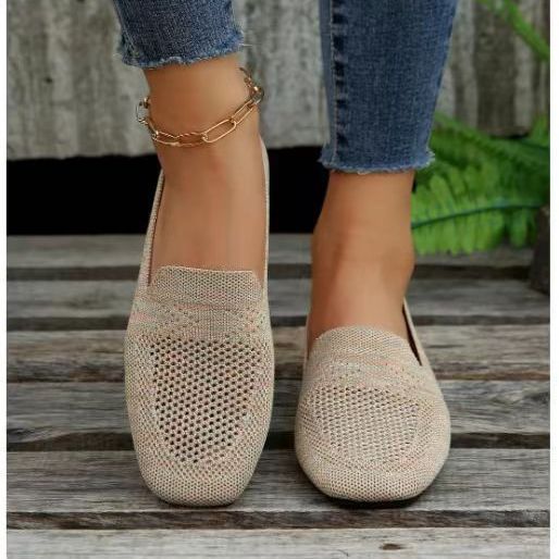 Christine – Square Toe Flat Bottom Casual Shoes