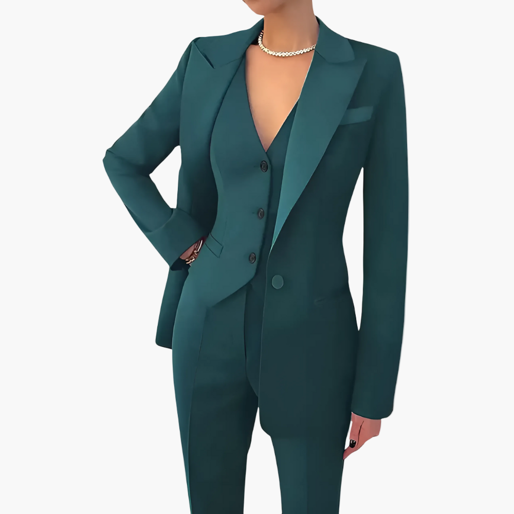 Women's Three-Piece Tailored Business Suit – Formal Professional Set