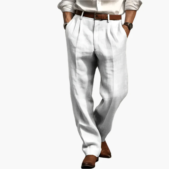 Men's Retro Pleated Trousers – Classic Sophisticated Fit for Casual & Formal Wear