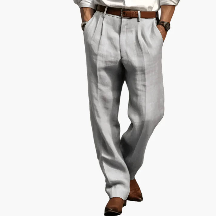 Men's Retro Pleated Trousers – Classic Sophisticated Fit for Casual & Formal Wear