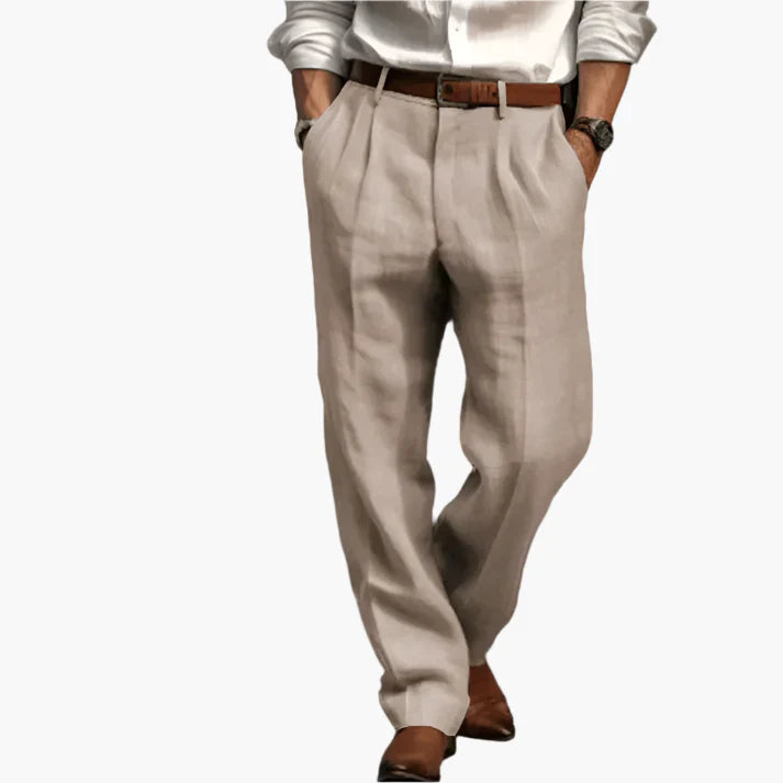 Men's Retro Pleated Trousers – Classic Sophisticated Fit for Casual & Formal Wear