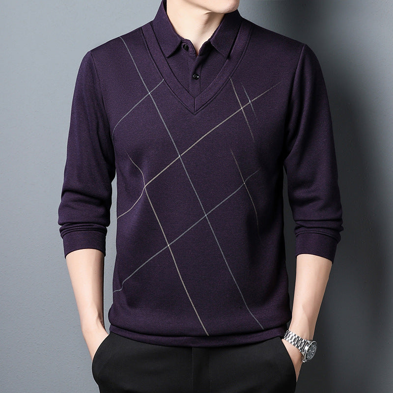 Donald – Men's Long Sleeve Plaid T-shirt