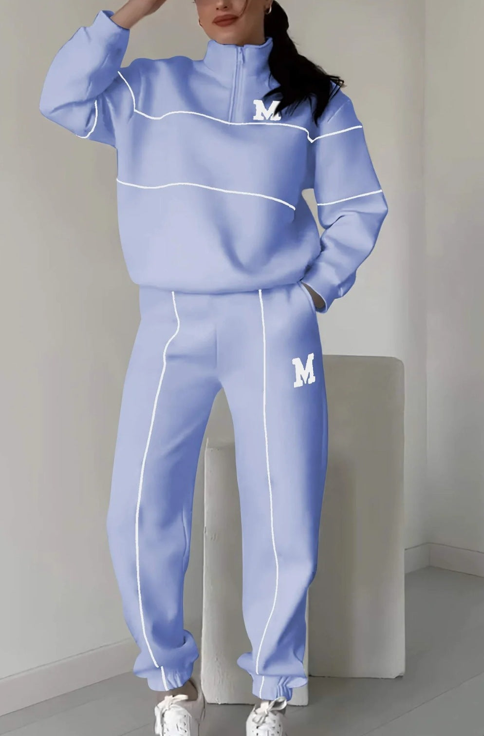 Sophia – Women's 2 Piece Lounge Hoodie Pullover Sweatsuit Set
