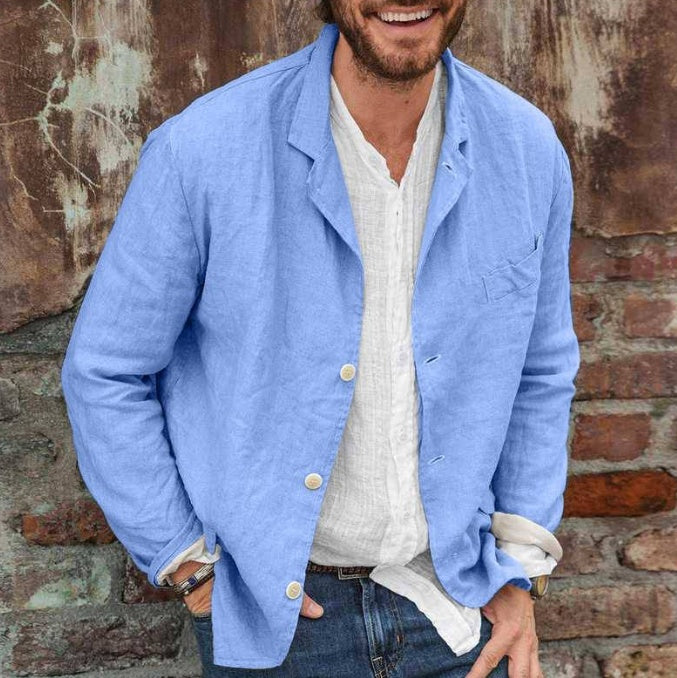 Anna – Casual Cotton and Linen Loose Suit Jacket