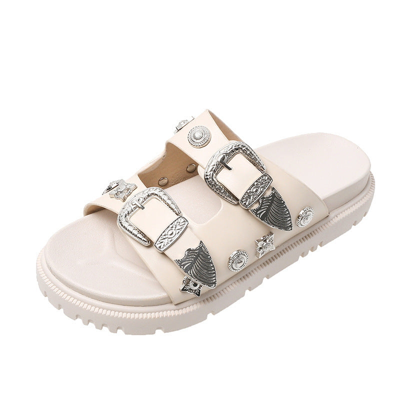 Pamela – Python and Leopard Rivet Sneakers in Plus Size