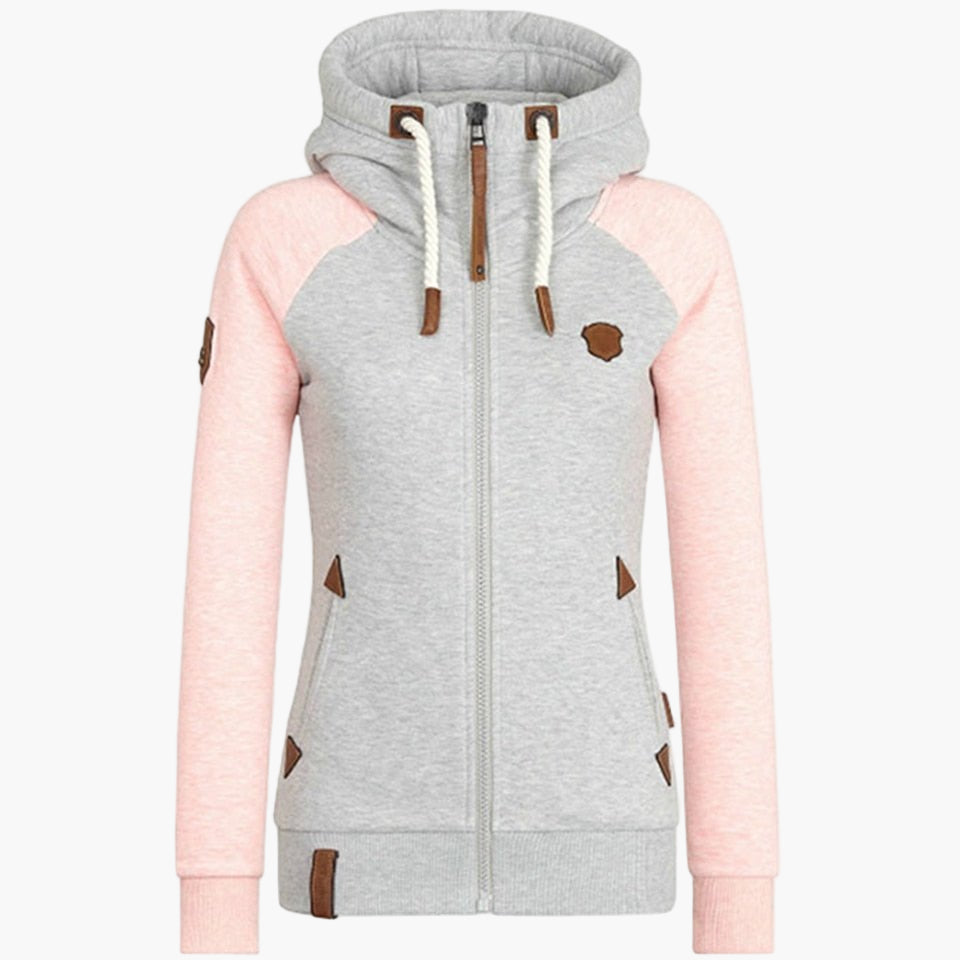 Women's Casual Slim Fit Zip-Up Hoodie – Everyday Cozy Style