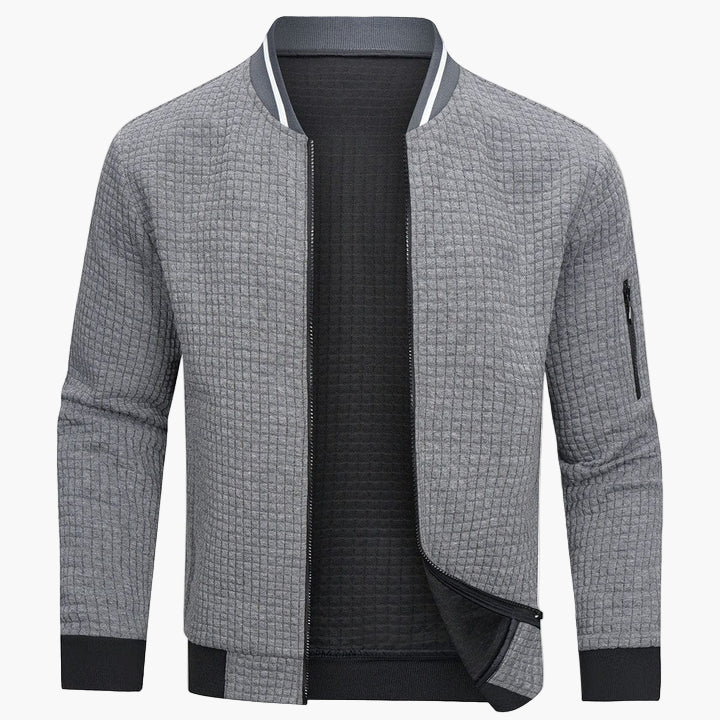 Men's Modern Minimalist Bomber Jacket – Stylish Everyday Outerwear