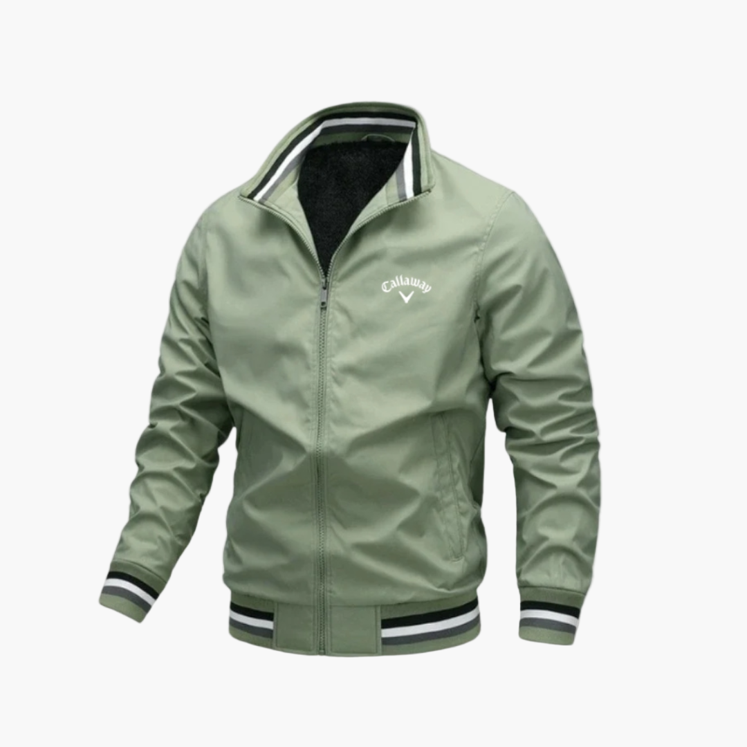 Men's Lightweight Golf Windbreaker Jacket – Athletic Fit Water-Resistant Zip-Up for Golf & Outdoor Activities