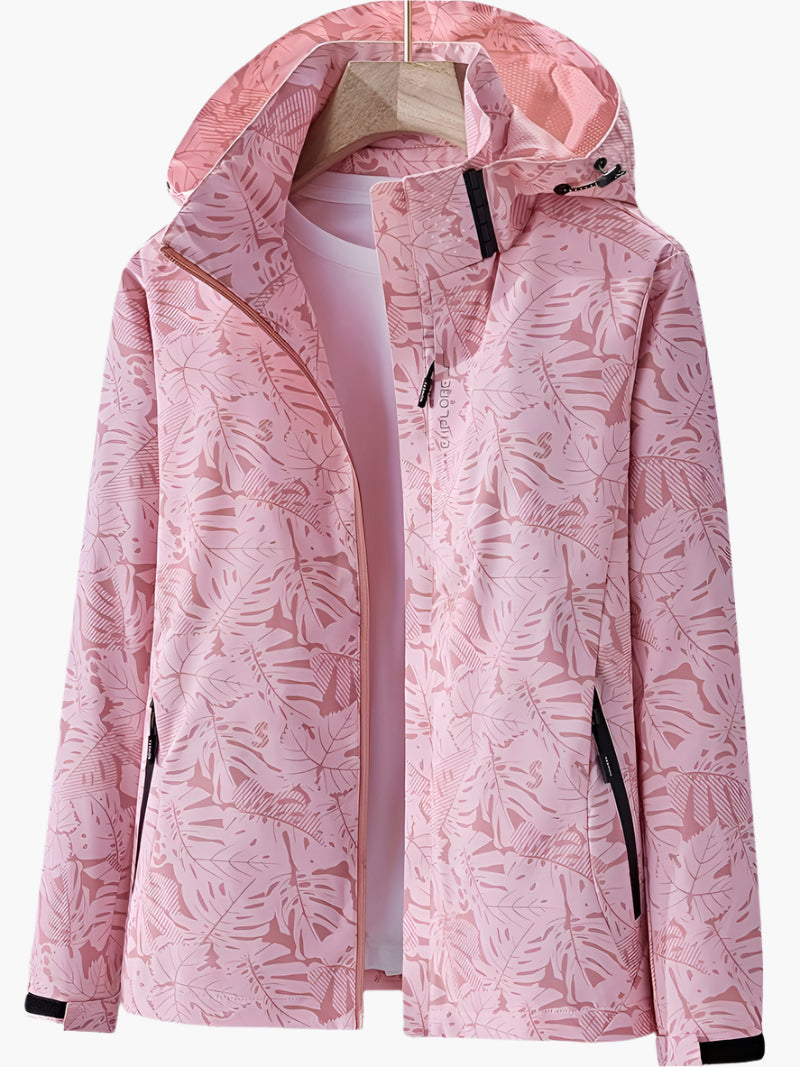 Women's Outdoor Waterproof Windbreaker Jacket – Lightweight Hooded Rain & Wind Protection