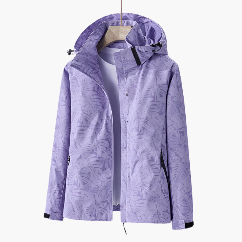 Women's Outdoor Waterproof Windbreaker Jacket – Lightweight Hooded Rain & Wind Protection