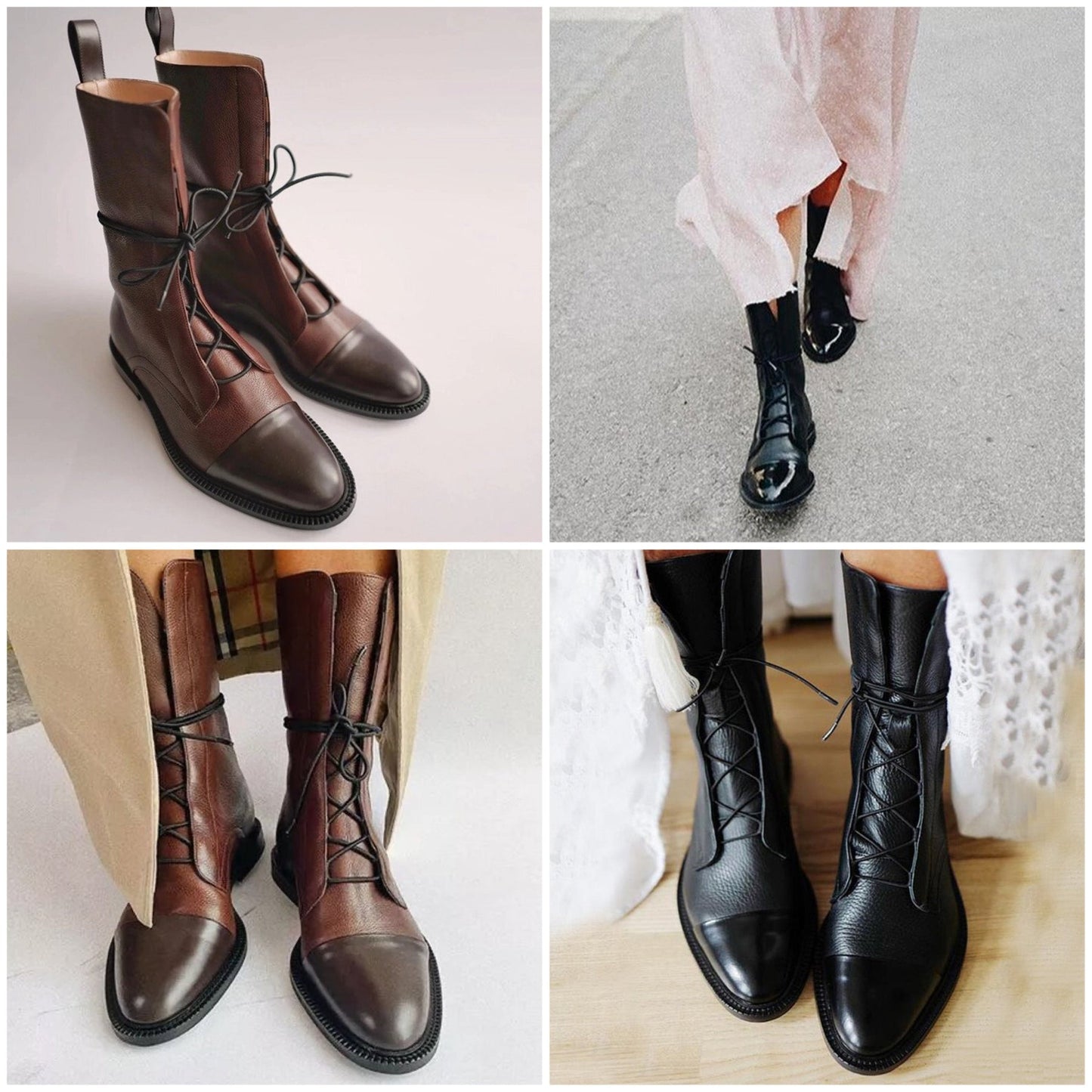 Women's Classic Combat-Inspired Lace-Up Ankle Boots for Everyday Style