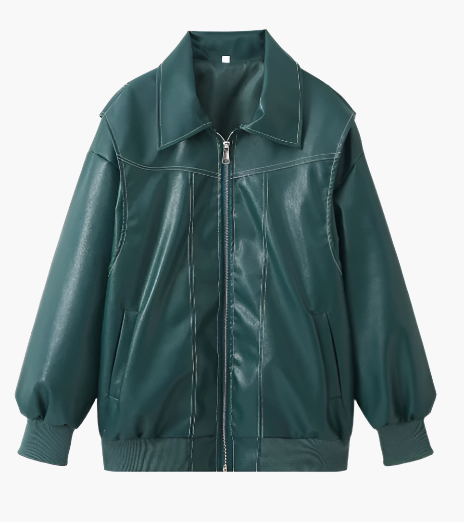 Women's Oversized Bomber Jacket – Trendy Streetwear Casual Zip-Up Comfort Fit