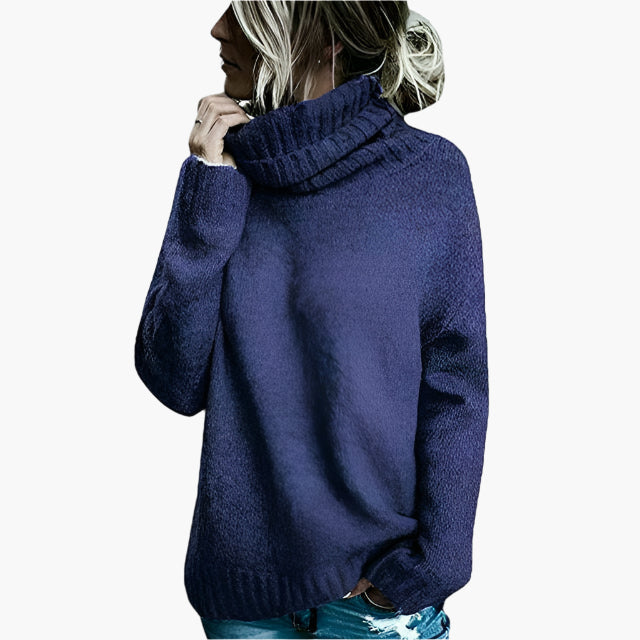 Women's Oversized Turtleneck Sweater Casual Relaxed Fit Pullover
