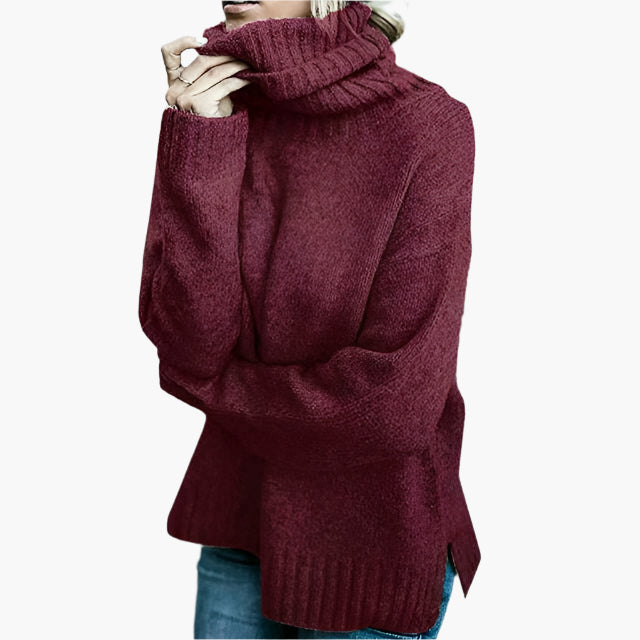 Women's Oversized Turtleneck Sweater Casual Relaxed Fit Pullover