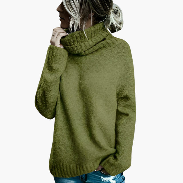 Women's Oversized Turtleneck Sweater Casual Relaxed Fit Pullover