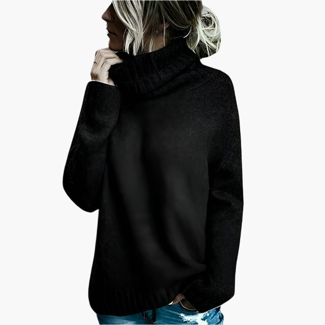 Women's Oversized Turtleneck Sweater Casual Relaxed Fit Pullover