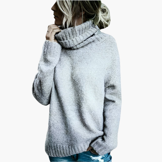 Women's Oversized Turtleneck Sweater Casual Relaxed Fit Pullover